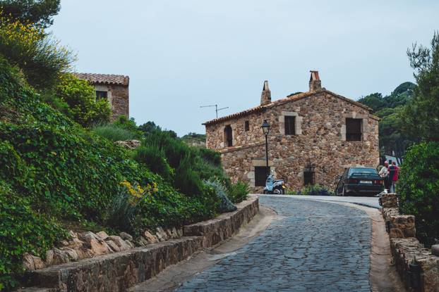 Spain Costa Brava holidays. Tossa de Mar city views.