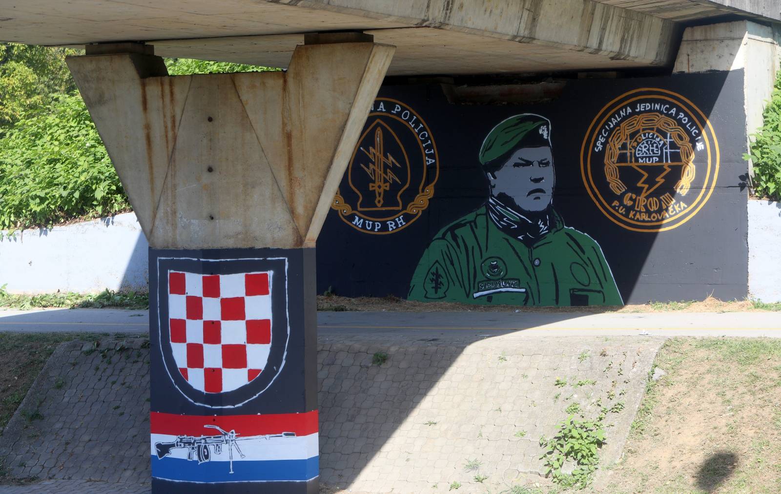 Karlovac: Uoči tridesete obljetnice Koranski most oslikan mural s likom Miše Hrastova
