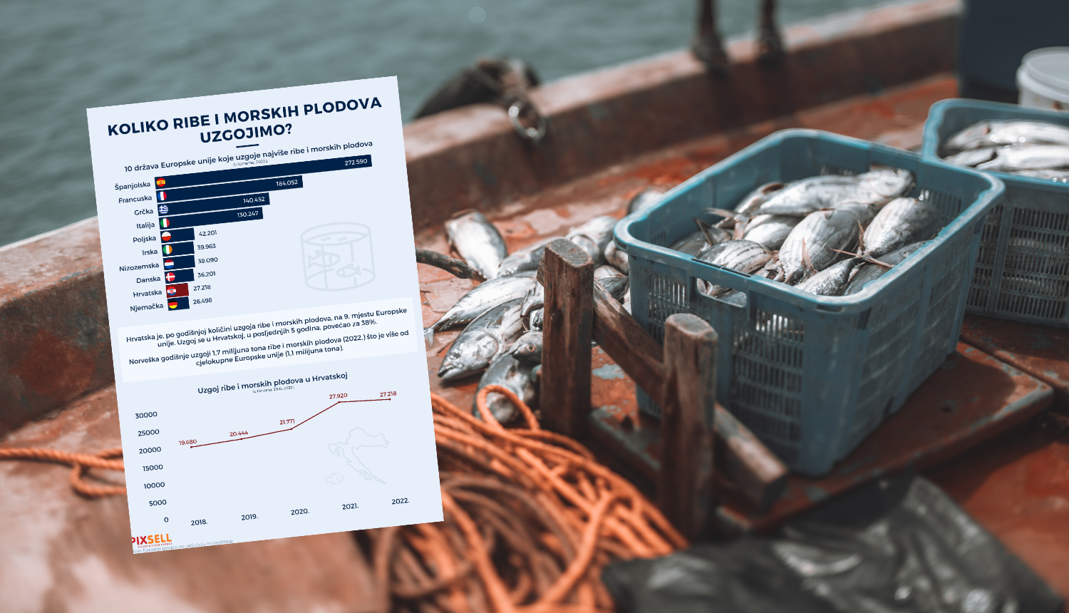 Španjolska prva po proizvodnji ribe, ali i Hrvatska je u top 10
