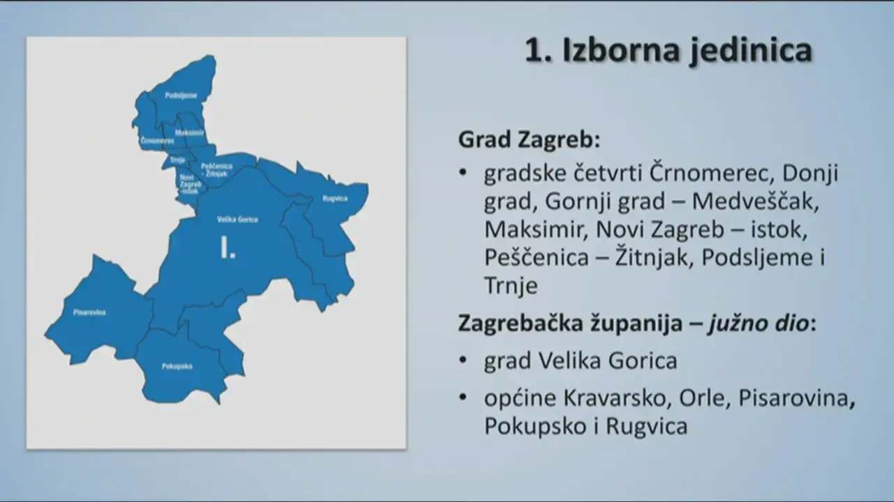 Ovo su nove izborne jedinice: Najveća promjena je u Zagrebu