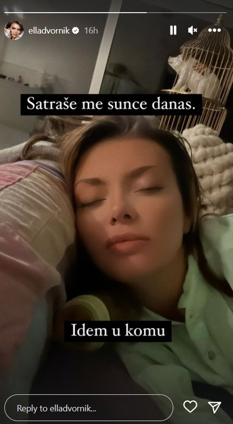 Ella Dvornik najavila povlačenje s društvenih mreža, dan kasnije se već javila: 'Idem u komu...'