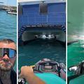 BUDALA Jet skijem pro&scaron;ao ispod katamarana Jadrolinije, objavio i video: 'Prijavljen si policiji'