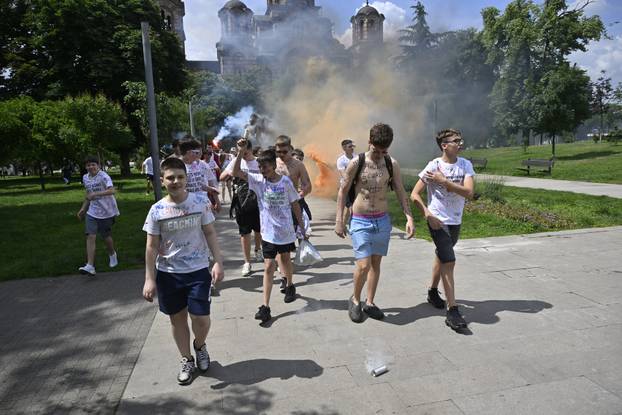 Beogradski maturanti proslavili zadnji dan škole