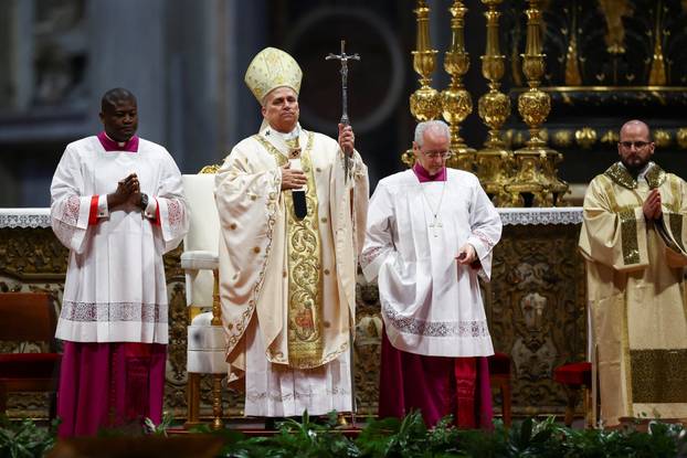 Pope Leo XIV leads the Chrism Mass in St. Peter's Basilica at the Vatican