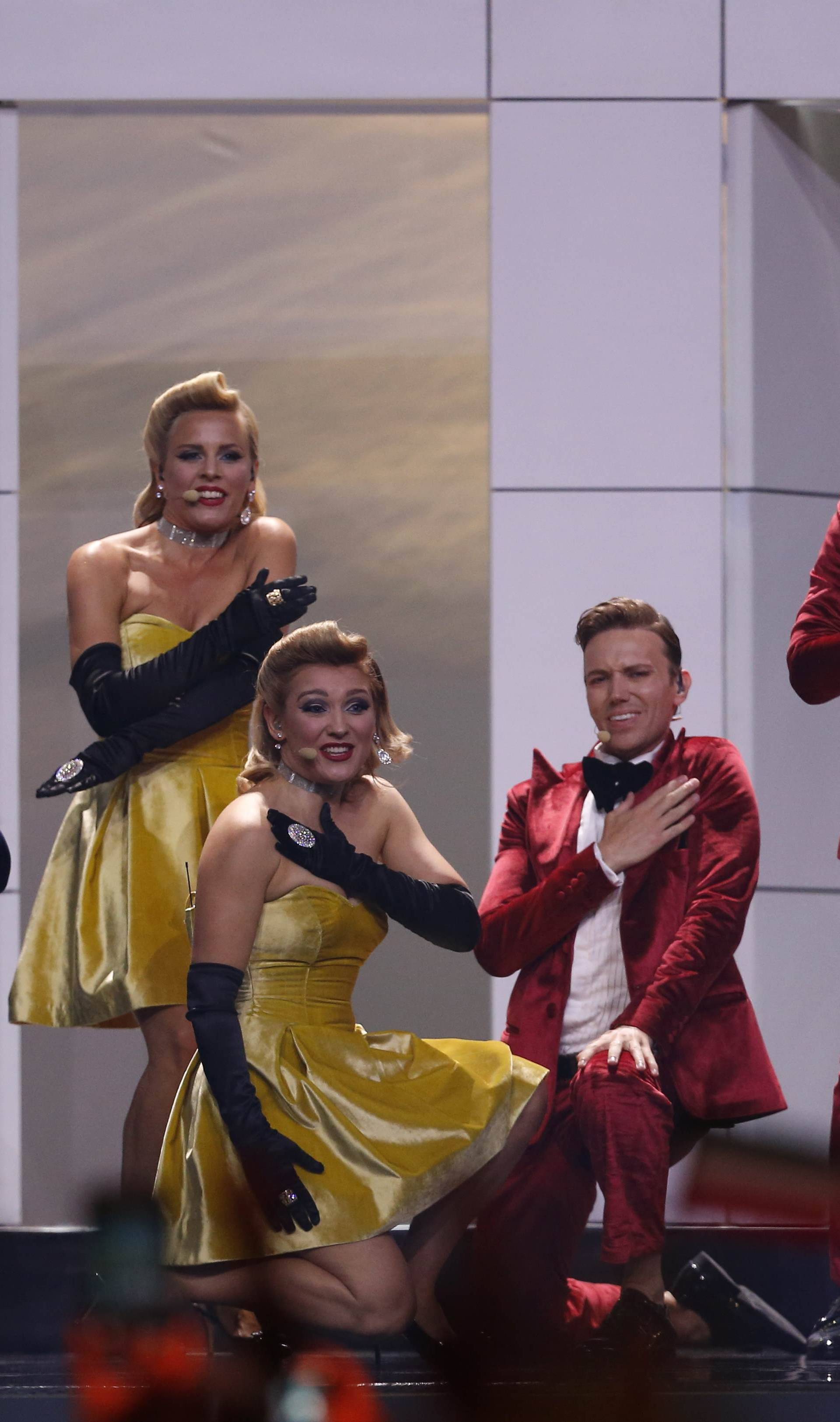 Moldovaâs DoReDoS perform âMy Lucky Dayâ during the Semi-Final 2 for Eurovision Song Contest 2018 in Lisbon