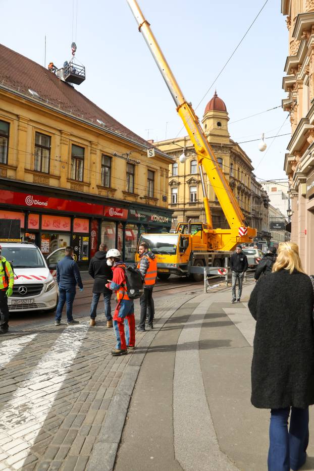 Zagreb: Sanacija zgrade u centru grada oštećene u potresu