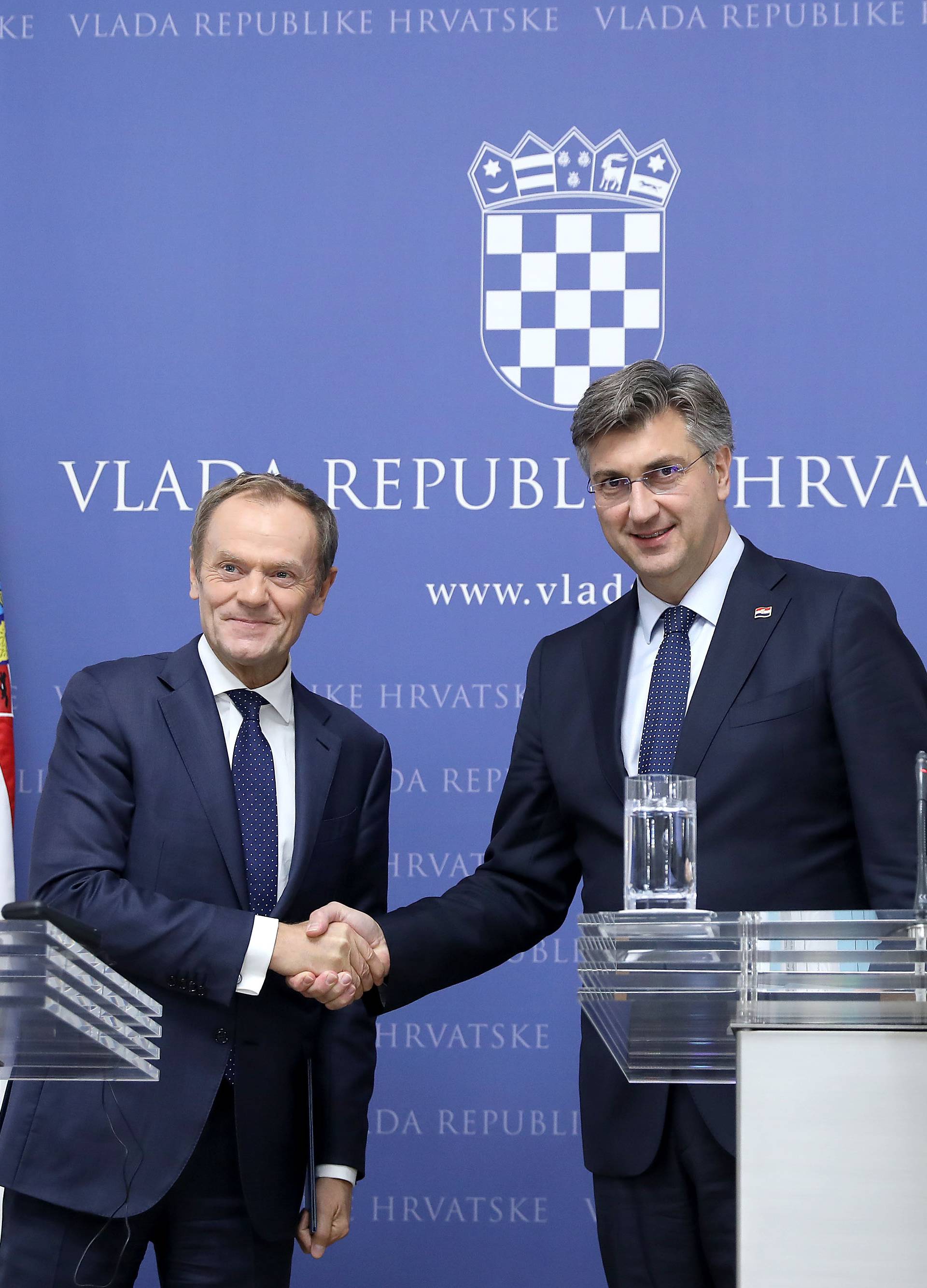 Zagreb: Andrej Plenković i Donald Tusk dali izjavu medijima nakon sastanka