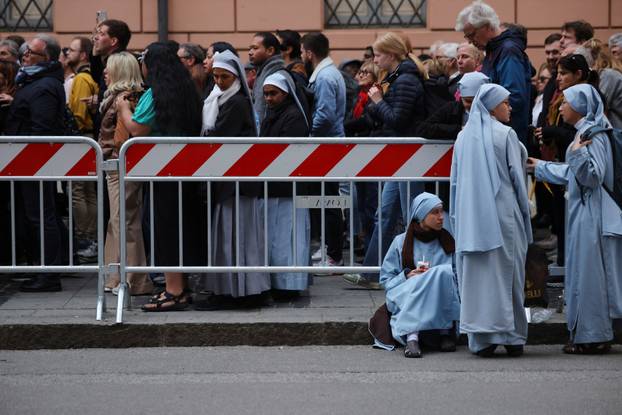 Pope Francis lies in state in St. Peter's Basilica at the Vatican