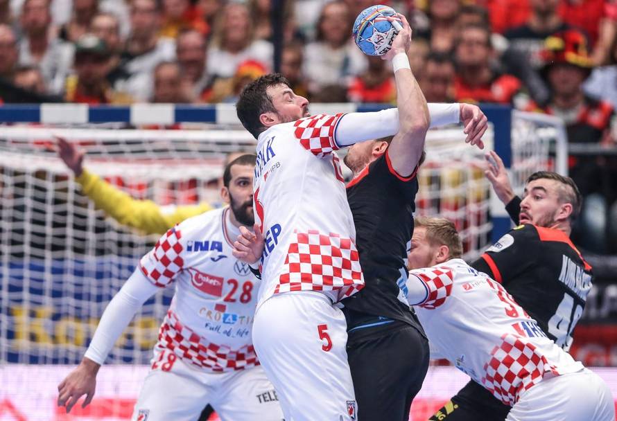 Hrvatska i Njemačka u utakmici 2. kola skupine I Europskog prvenstva u rukometu