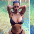 Kim Kardashian pokazala obline u malenom crnom bikiniju