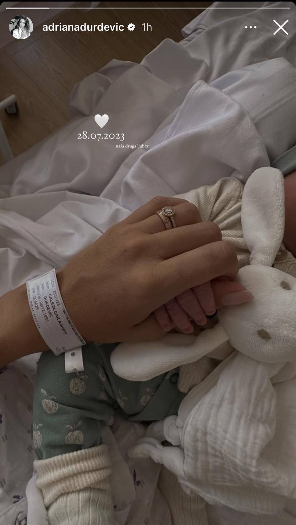 Adriana i Duje Ćaleta Car dobili su drugo dijete: 'Naša ljubav'
