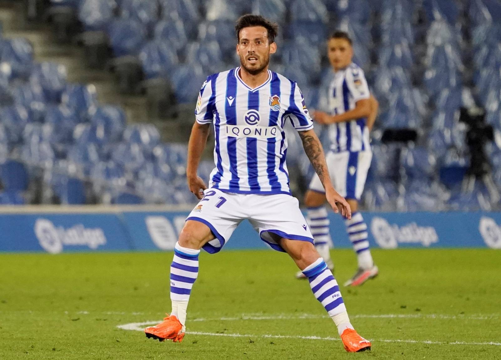 FILE PHOTO: Imagen de archivo del jugador de la Real Sociedad David Silva durante un partido de La Liga Santander ante el Real Madrid en el Reale Arena de San Sebastián, España.