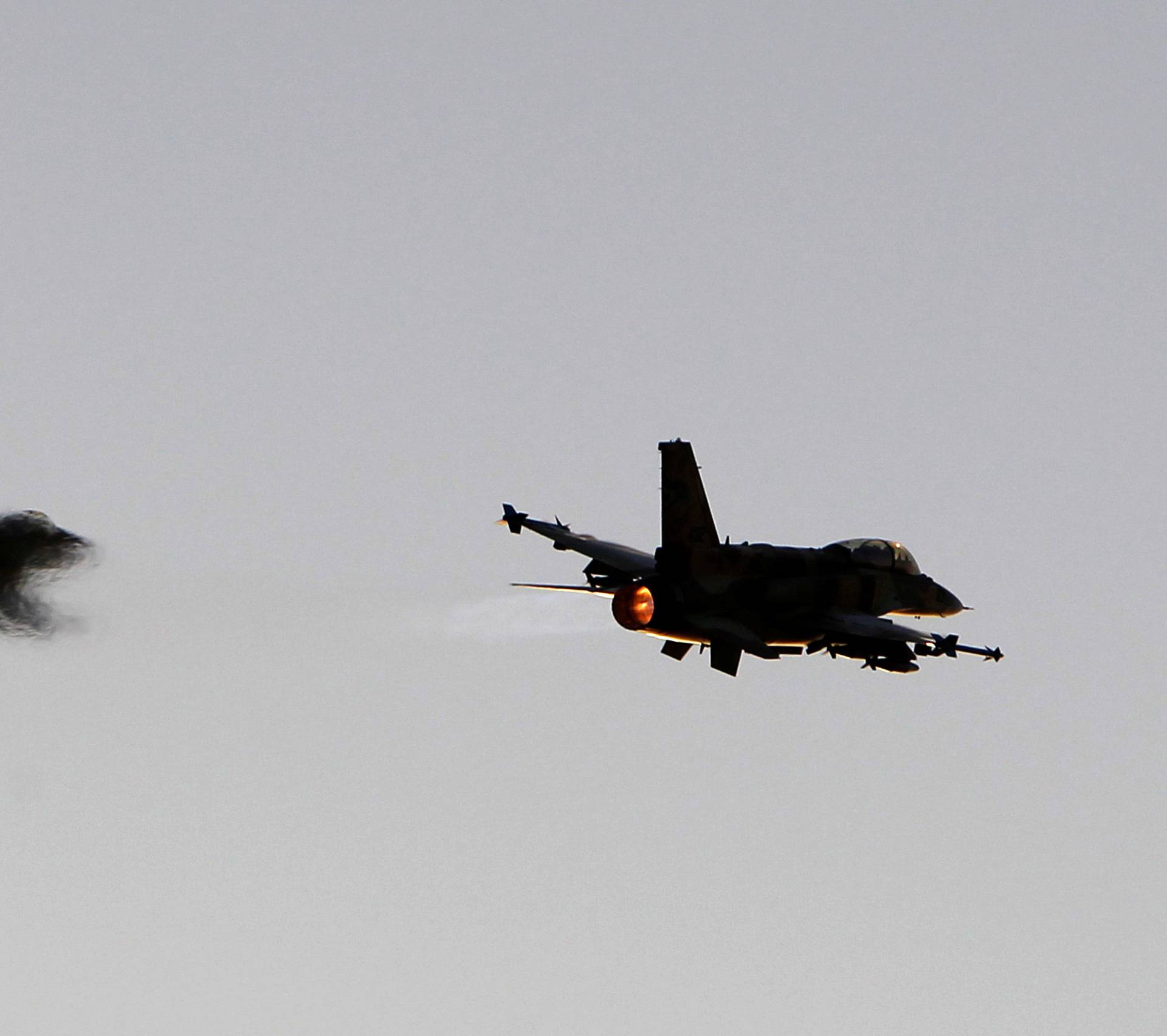 FILE PHOTO- Israeli Air Force F-16 fighter jets take part in a ceremony for newly graduated air force pilots at Hatzerim Air Base