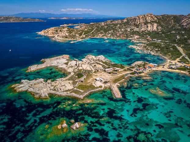Aerial,View,Of,La,Maddalena,Coastline,,Province,Of,Sassari,,Sardinia,