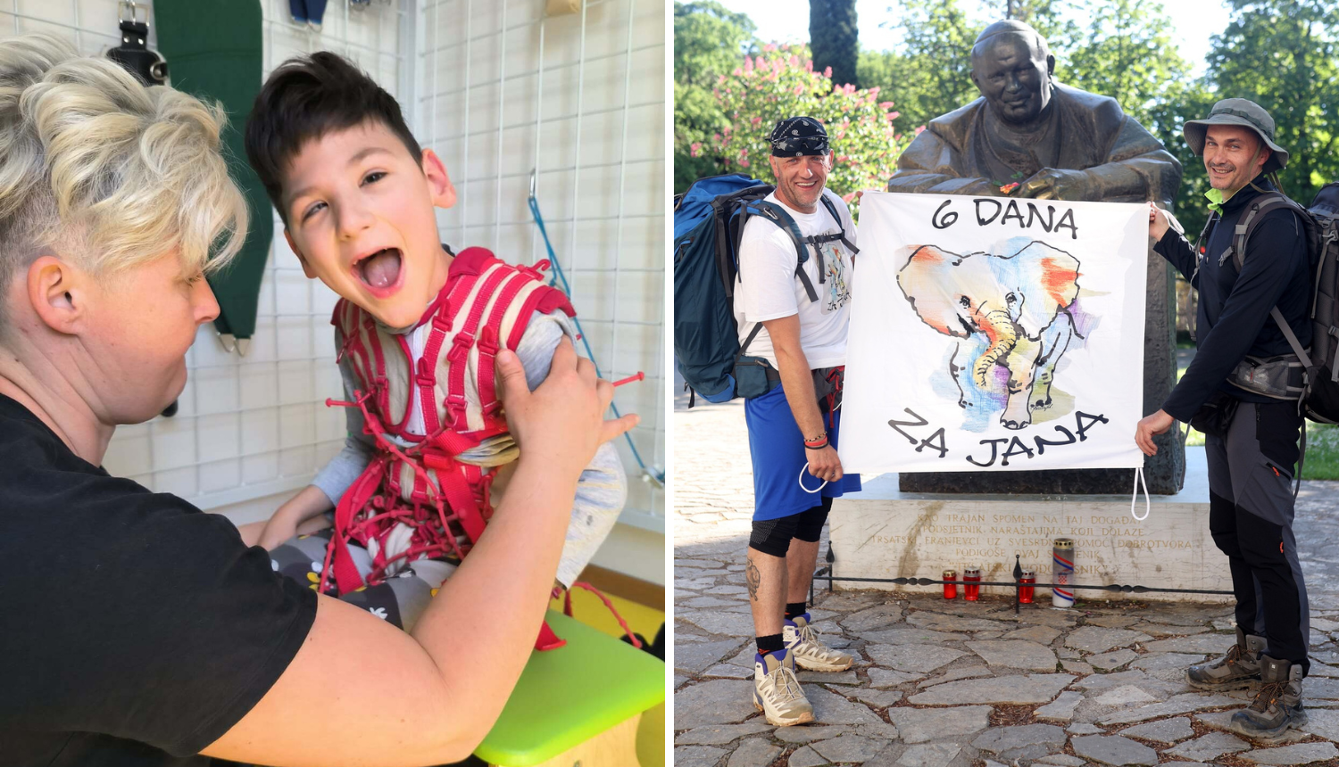 FOTO Ovi mladići su za bolesnog dječaka Jana (7) čak šest dana hodali od Zagreba do Rijeke!