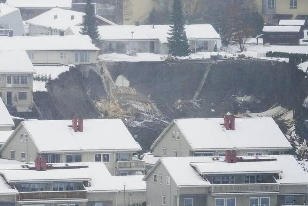 Landslide in Ask village, Norway