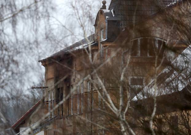 A view shows a home for people with disabilities which was affected by a fire, in Vejprty