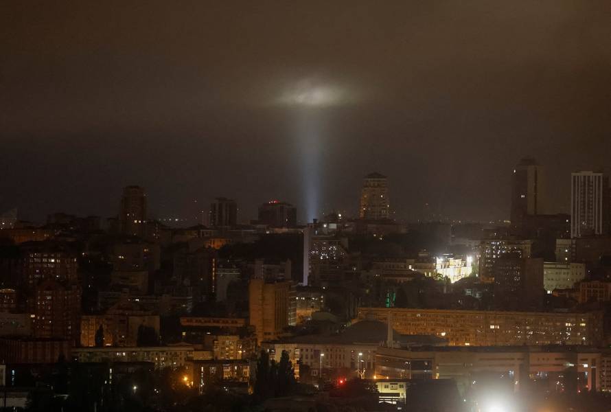 Russian drone and missile strike in Kyiv