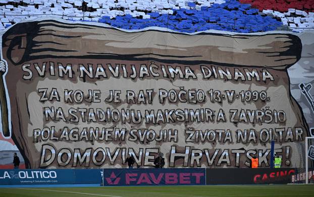 Zagreb: Bad Blue Boysi razvili transparent na tribinama