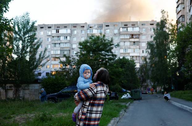 Aftermath of a Russian missile and drone attack in Kyiv