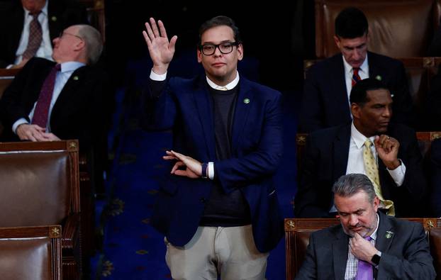 FILE PHOTO: U.S. Representatives try again to elect a Speaker on the third day of the 118th Congress at U.S. Capitol in Washington