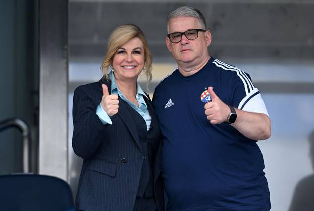 Kolinda Grabar-Kitarović na utakmici između Dinama i Rudeša