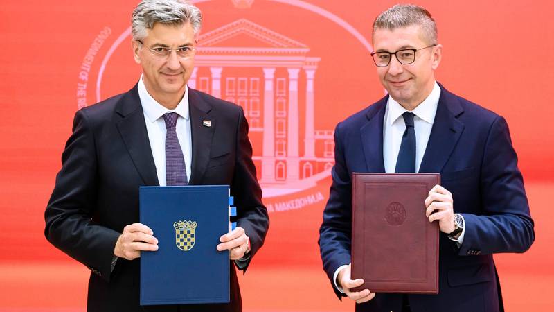 Plenković i Mickoski u Ohridu potpisali Sporazum o suradnji