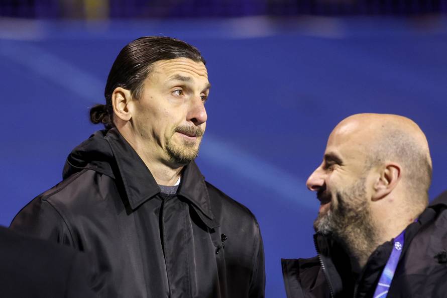 Zlatan Ibrahimović na susretu Dinama i Milana u Ligi prvaka