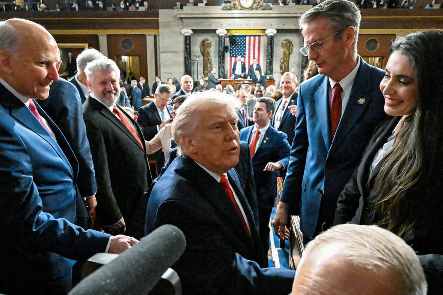 U.S. President Donald Trump delivers the State of the Union address at the U.S. Capitol in Washington D.C.