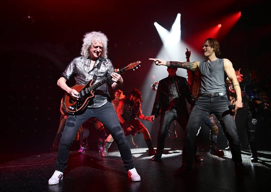 Queen guitarist Brian May at the musical "We will rock you"
