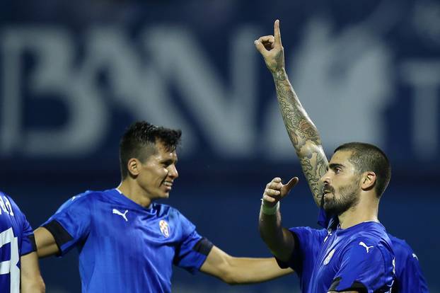 Zagreb: Slavlje nogometaša Dinama nakon pobjede i ulaska u 3. pretkolo LP-a