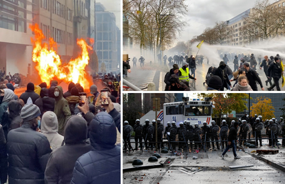 Prosvjednici u Bruxellesu napali policiju, oni su im uzvratili vodenim topovima i suzavcem