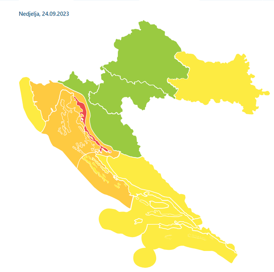 I dalje kiša s olujnim udarima. Za jednu regiju upalio se crveni alarm, a evo što nas čeka sutra