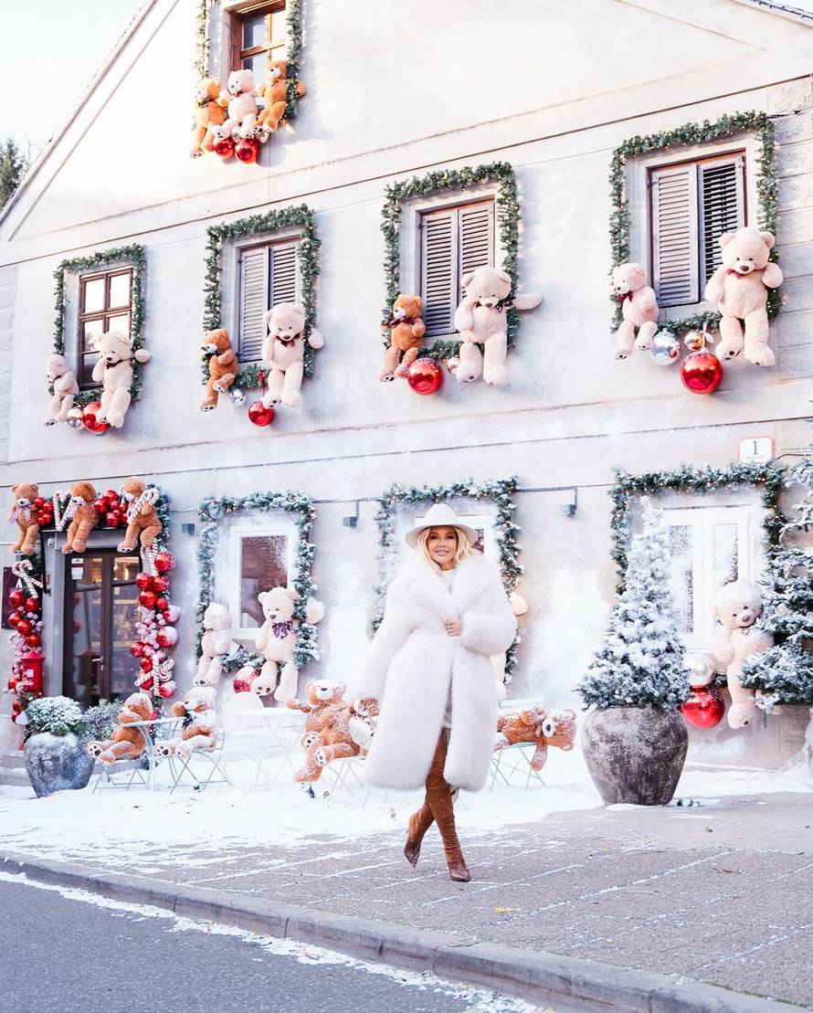 FOTO Iz vrućeg Dubaija u zimsku idilu: Maja Šuput priredila Bloomu snježno iznenađenje