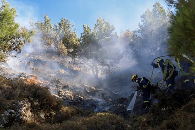 Wildfire on the island of Chios