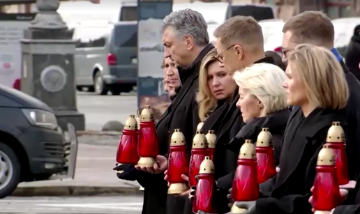 FOTO Plenkovi&cacute; zapalio svije&cacute;u na obljetnici rata u Ukrajini