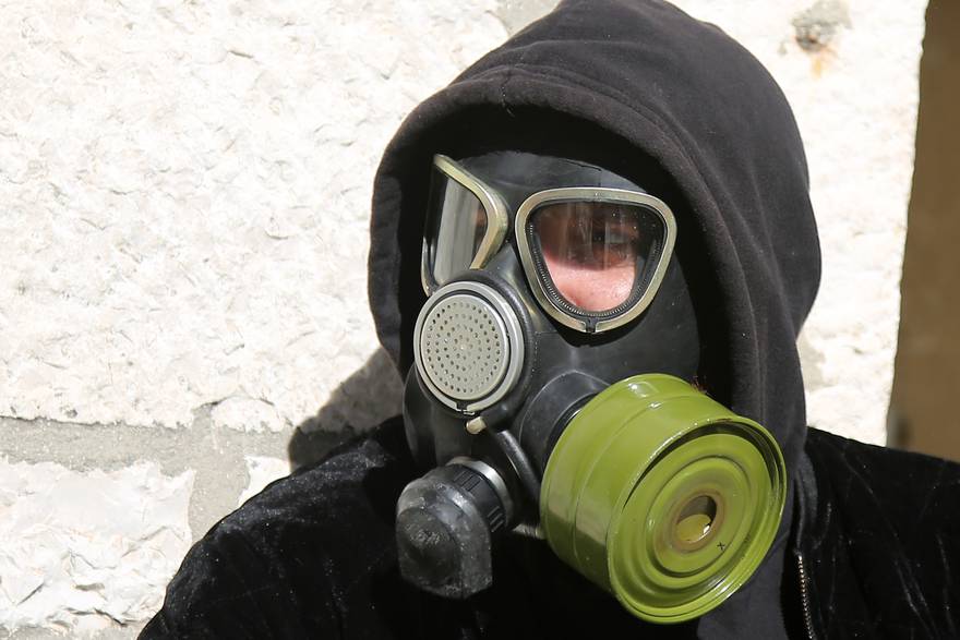 Šibenčanin s gas maskom