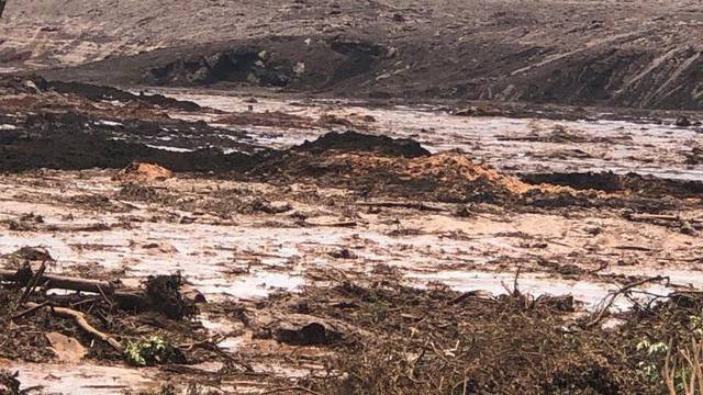 General view of the aftermath from a failed tailings dam in Brumadinho, Minas Gerais