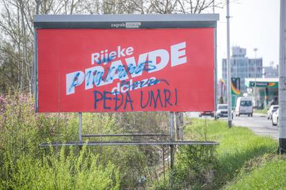 Zagreb: Pošaran plakat SDP-a na Aveniji Većeslava Holjevca
