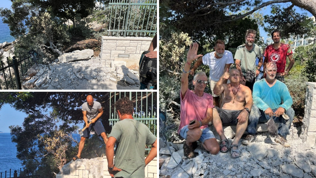 VIDEO Dubrovčani srušili zid koji je ogradio plažu, evo kako sada izgleda. Reagirali i iz hotela