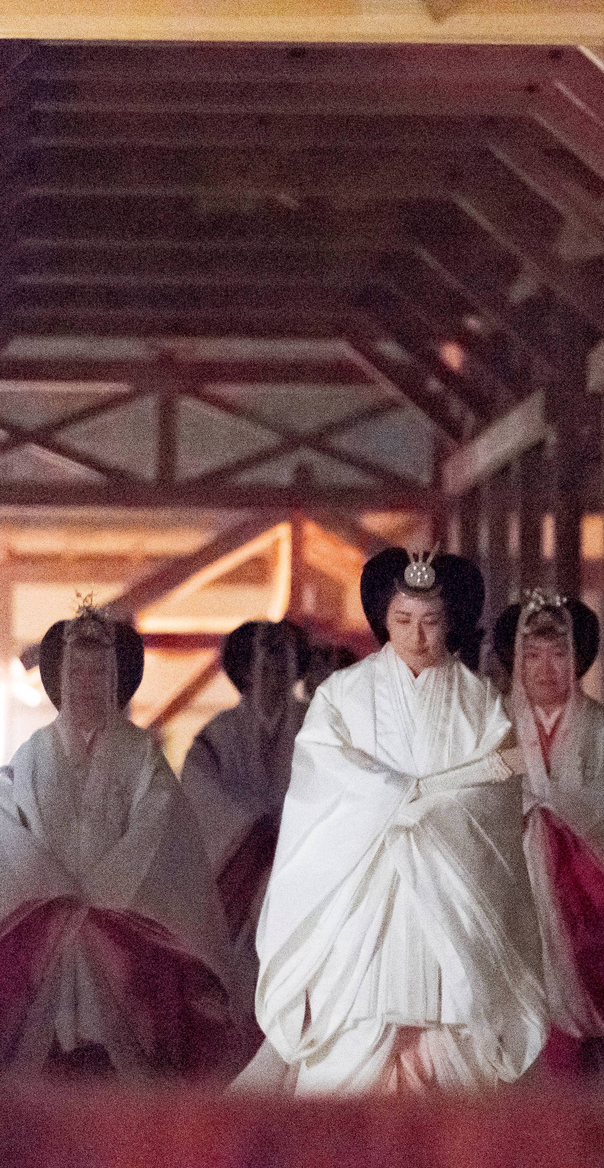 Japan's Empress Masako attends the 'Daijosai' at the Imperial Palace in Tokyo