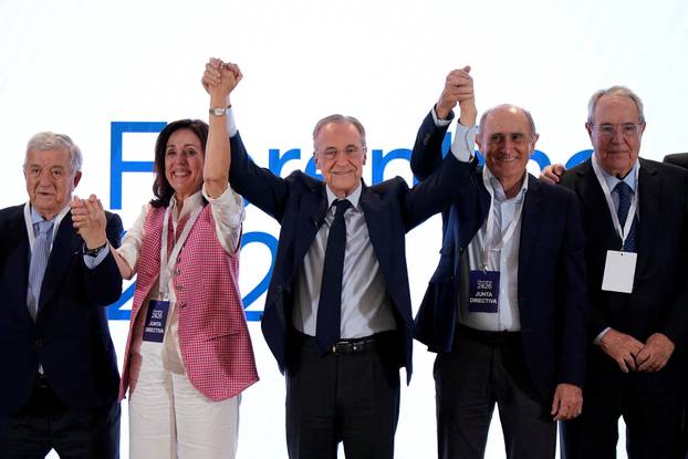 Florentino Perez is re-elected as Real Madrid president