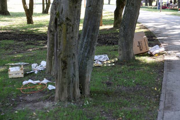 Zagreb: Neočišćen Bundek šest dana nakon koncerta Marka Perkovića Thompsona