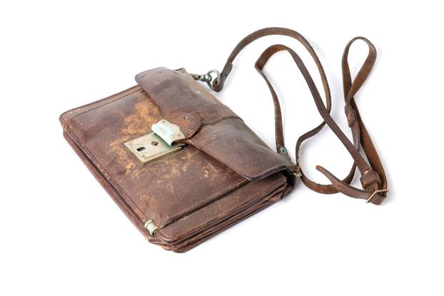 old leather bag