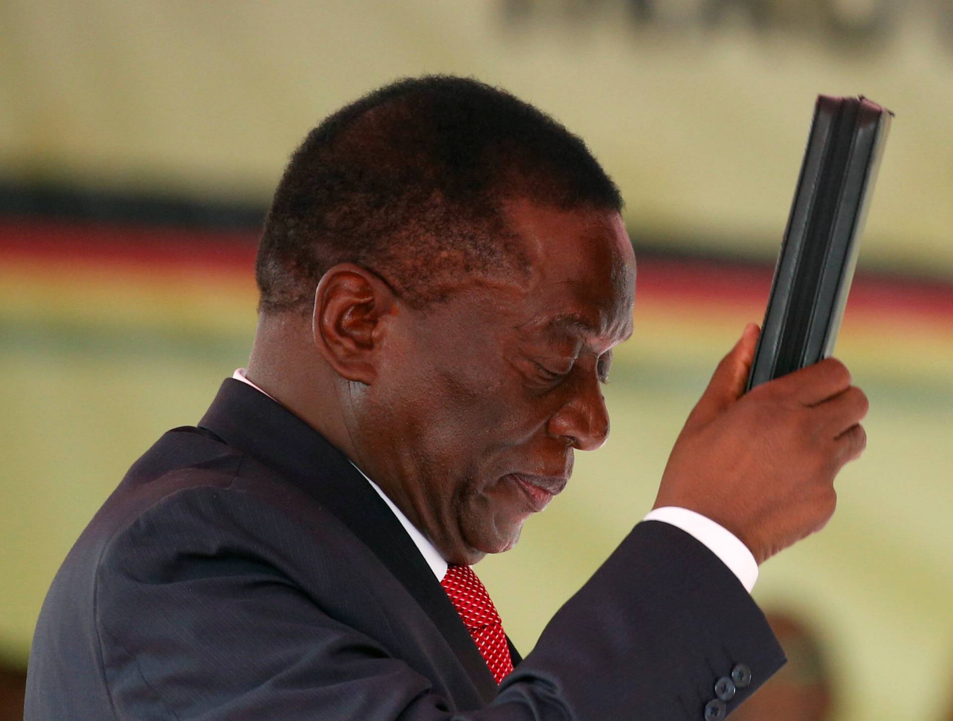 Emmerson Mnangagwa swears in as Zimbabwe's president in Harare, Zimbabwe