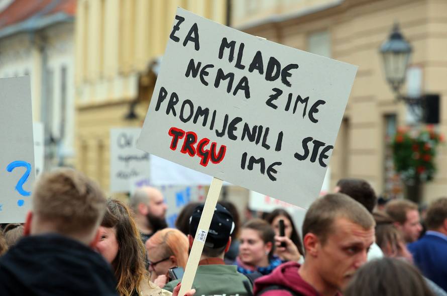 Prosvjed mladih: 'U Njemačku bih na odmor, a ne na bauštelu'