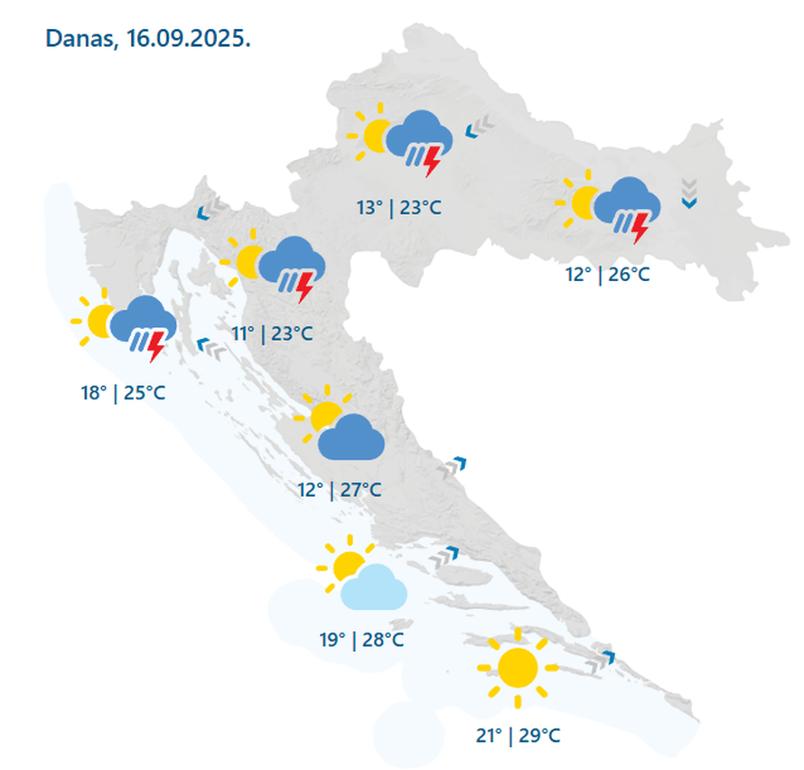 FOTO Stiže nevrijeme sa sjevera