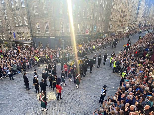 Procession Of Queen Elizabeth II's Coffin To St Giles Cathedral, Edinburgh, Scotland, UK - 12 Sep 2022