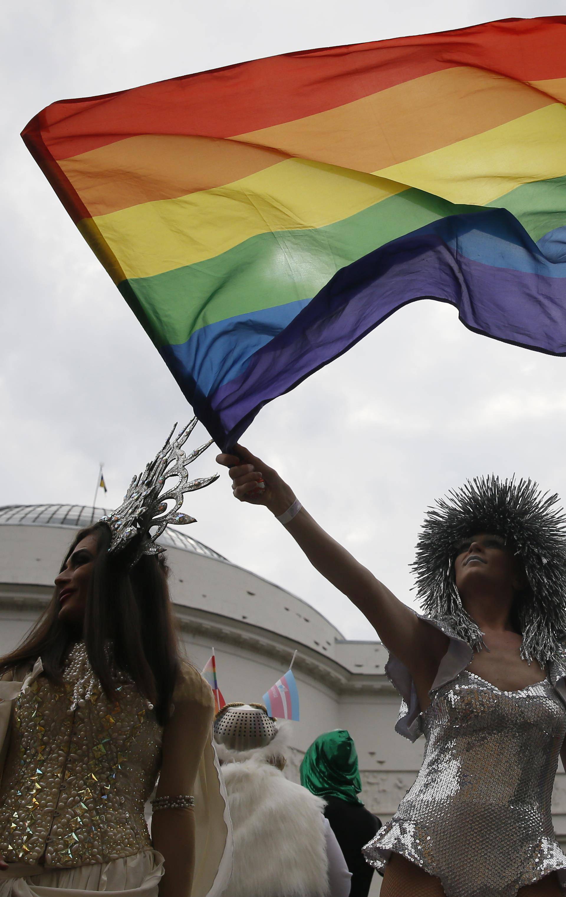 Participants attend the Equality March in Kiev