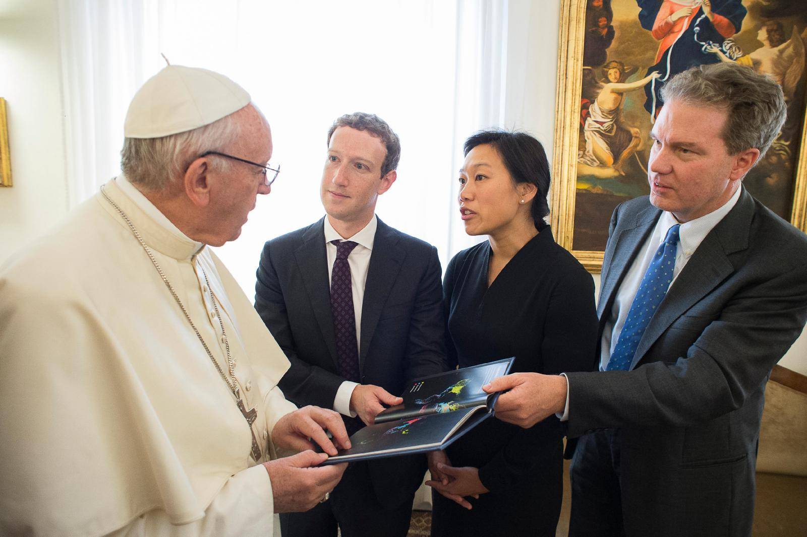 August 29 2016 : Pope Francis meets Facebook founder and CEO Mark Zuckerberg